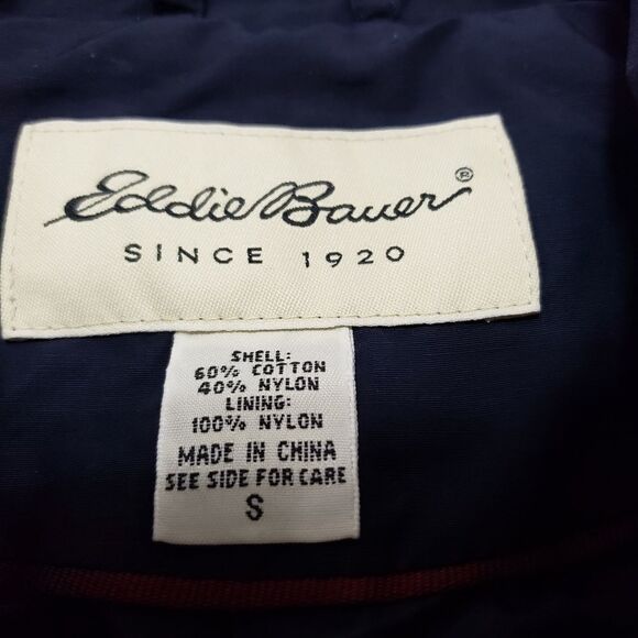 Eddie Bauer Jacket Size Small Blue Double Breasted - Picture 4 of 4